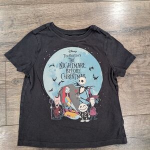 3T Nightmare Before Christmas T-Shirt Top Dark Grey Disney Old Navy Short Sleeve